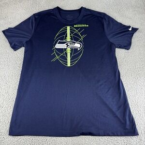 Seattle Seahawks NFL Men's Dri Fit Icon‎ Blue T-Shirt Size XL